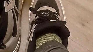 Friend Trashes Sneakers with Feet Fun