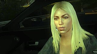 GTA 5 POV: Hooking up with hot lady whore in car for sex game
