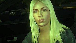 GTA 5 POV: Hooking up with hot lady whore in car for sex game