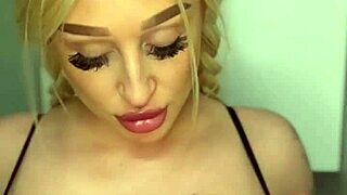 horny college slut, suck that fat banana like a cock now!!