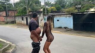 wife flashes pussy on street then i fuck her till she squirts twice