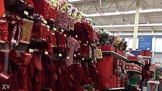 one candid mom shopping unaware of hidden camera