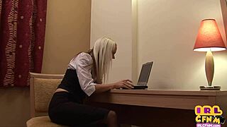 i love facesitting this blonde amateur babe in stockings after her sloppy blowjob and doggystyle fuck