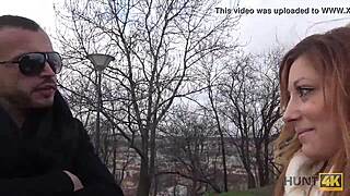 czech pickup couple hunts hot teen wife for outdoor public pov fucking next to her old boyfriend cuckold