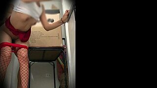 colombian nympho sneaks to club bathroom for spied doggystyle pussy pounding