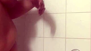 fresh faced slut fucks her ass with dildo in shower 🚿🍑