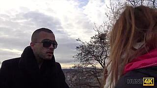 czech pickup couple hunts hot teen wife for outdoor public pov fucking next to her old boyfriend cuckold