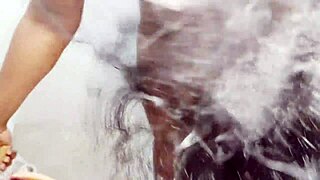 Indian Couple's Steamy Bathroom Doggy Telugu Talk