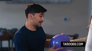 pervy stepson and buddy tag team busty stepmom pristine edge hard
