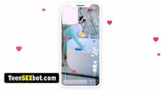 60s retro housewife cam show builds to quick intimate bedroom session