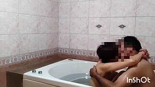 Colleagues sneak breaks for bath and bed encounters with deep kisses