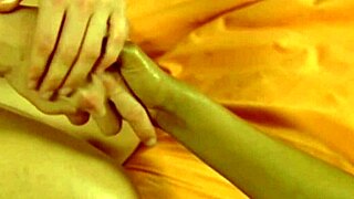 A couple enjoys intimate outdoor oiled massage turning into erotic cock sucking