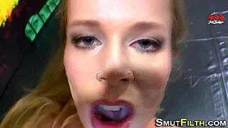 omg euro slut gets drenched in bukkake blowbang from monster bbc cocks!!