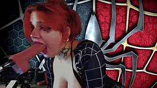 Meridjane Spider Girl Deepthroat Blowjob