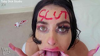 oh god this anal bimbo piss slut eats ass and gets used rough like a whore