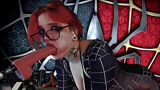 Meridjane Spider Girl Deepthroat Blowjob