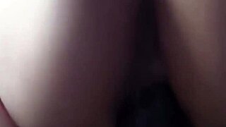 Watch My Big Ass Toyed with Dildo Stretching Hole Wide!