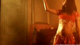 sexy belly dancer brunette teases hot erotic moves!
