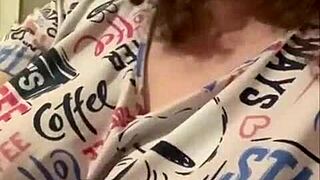 my dirty girlfriend spits cum piss on worn panties and socks just for your fetish