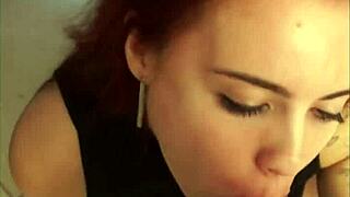 Redhead Latina Bombshell Delivers Sloppy Oral To Gooey Director Finish In Club