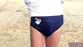 i sneak outside in a girl's bloomer to masturbate wildly