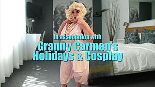 Granny Norma Jean's wild creampie fuck date explodes in orgasm