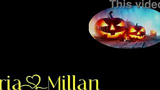 Stepsister Nuria Millan pukes from deepthroat face fuck on Halloween
