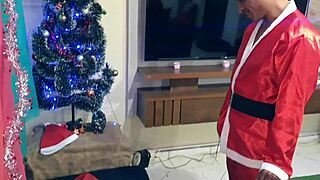 Santa's Thick Black Cock Alex Lima Teases Tight Holes