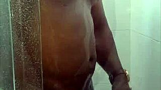 ruby black guy flaunts his massive thick cock outdoors publicly