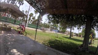 flashed naked in park groping stepdad's cock while strangers stare