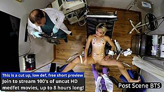 Dr Hitachi's Nurse Channy Crossfire Gapes Pussy with Vibrator