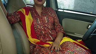 Hear my Punjabi wife scream fucked hard car doggy cumshot
