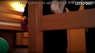 pervert businessman sneaks into hostel dorm and fucks young barbara bieber spooning doggystyle cum in mouth
