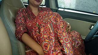 Hear my Punjabi wife scream fucked hard car doggy cumshot