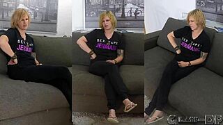 Stoner teen babe with big wet pussy turns slutty in hardcore casting blowjob interview
