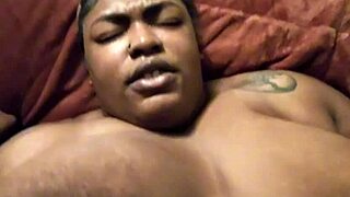 pregnant ebony bbw girlfriend moans hard cumming on monster cock missionary pov
