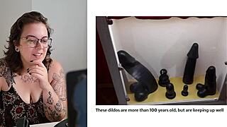 unidentified fucking objects: bbw fuck doll in cage takes huge anal dildo machine