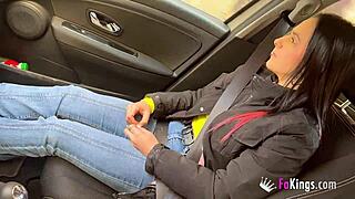 shameless latin babe valen pink flashes madrid streets then takes outdoor hardcore pounding