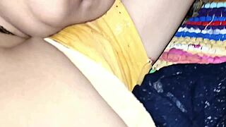 Stepbrother sucks step sister's natural tits before hardcore pounding