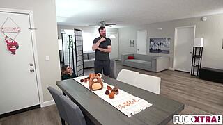 Mischievous Petite Caught Tall Stepbro Jerking Off Deepthroat Fuck