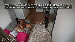 Water Delivery Guy Makes Her Squirt Hard Then Cuckold Pounds Her Wet Pussy