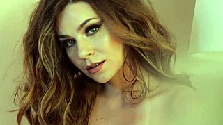 stephanie manescu's perfect natural tits undress in bombshell brunette milf striptease playboy style
