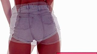 sexy tight jean shorts make her danish ass shake wildly asmr!