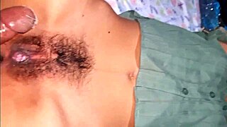 Beautiful Argentinian model's leaked video with creampie doggystyle moans riding tits out