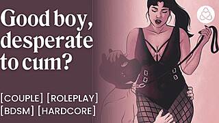 Mistress fucks obedient pup's ass with tail plug creampie