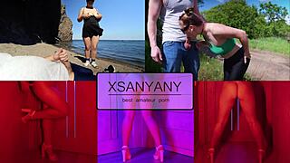 Rencontre fatale à la plage vire sauvage avec exhibitionnisme et flash des gros tétons