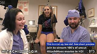 Lesbisk stefania mafra tvunget til intense orgasmer med hitachi wand i florida sykehustherapy