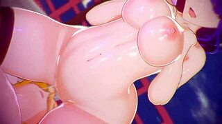 헨타이 애니 걸 큰 엉덩이에 크림파이 받으면서 큰 가슴 자랑