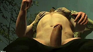 크리스 레드필드의 게이 애니메이션, 근육질 몬스터 씬에서 펼쳐져