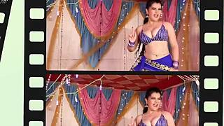 Индийская баба Бходжпури трясет большими сиськами в сексуальной уличной песне.